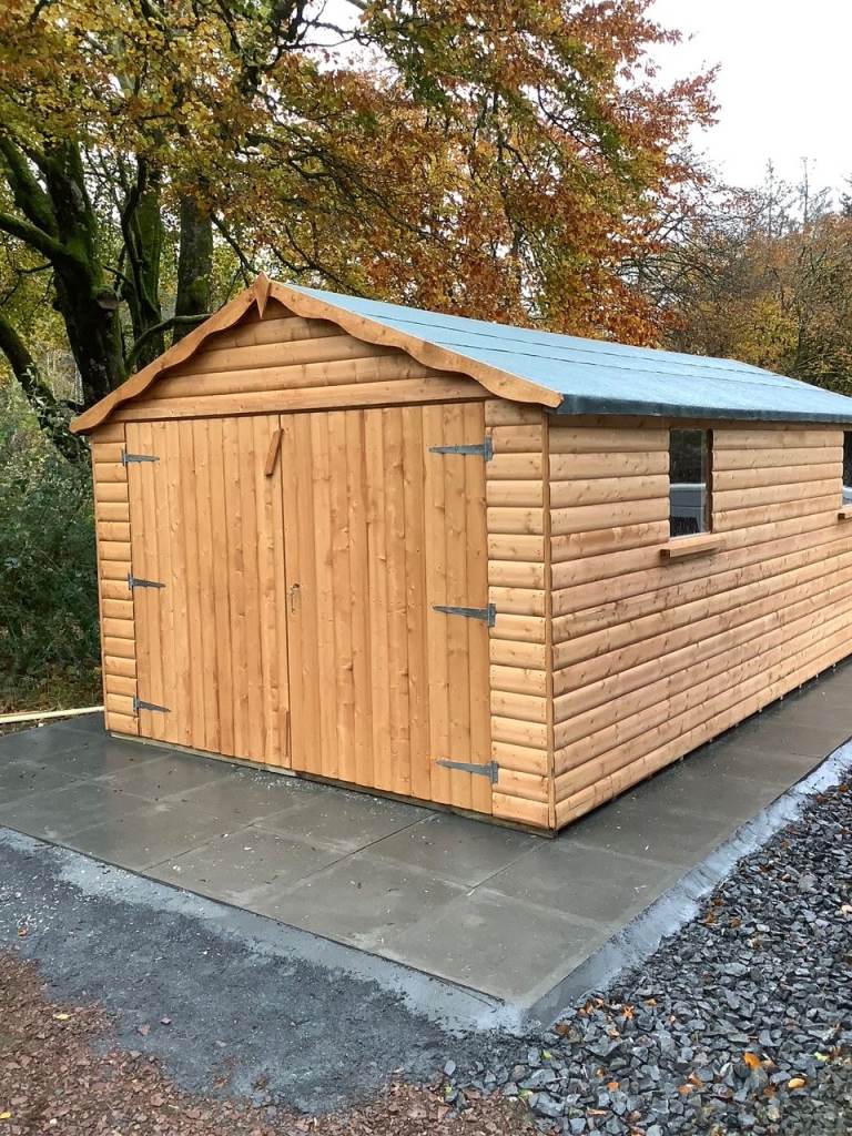 18x10 Garage 20mm Log effect SUPPLIED & FITTED 