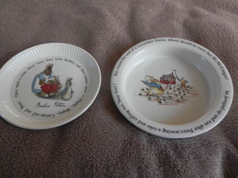 Two beautiful Peter Rabbit Wedgwood dishes