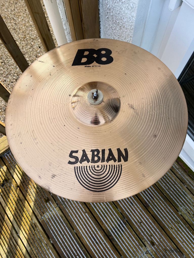Sabian B8 ride cymbal w/ stand