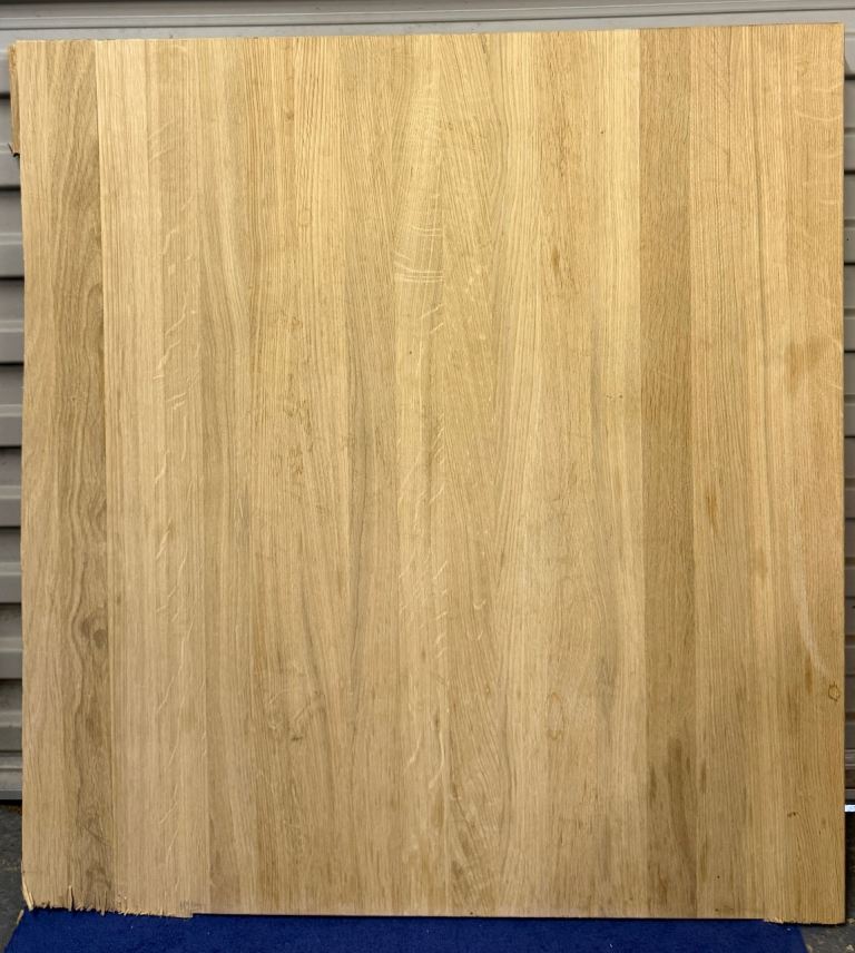 Block Light Oak worktop wood offcut 40mm thick (useable size 77x53cm)