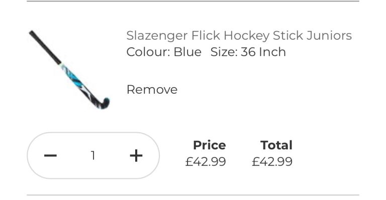 WAS £43 NEW 36”/ 92cm Slazenger Flick hockey stick 