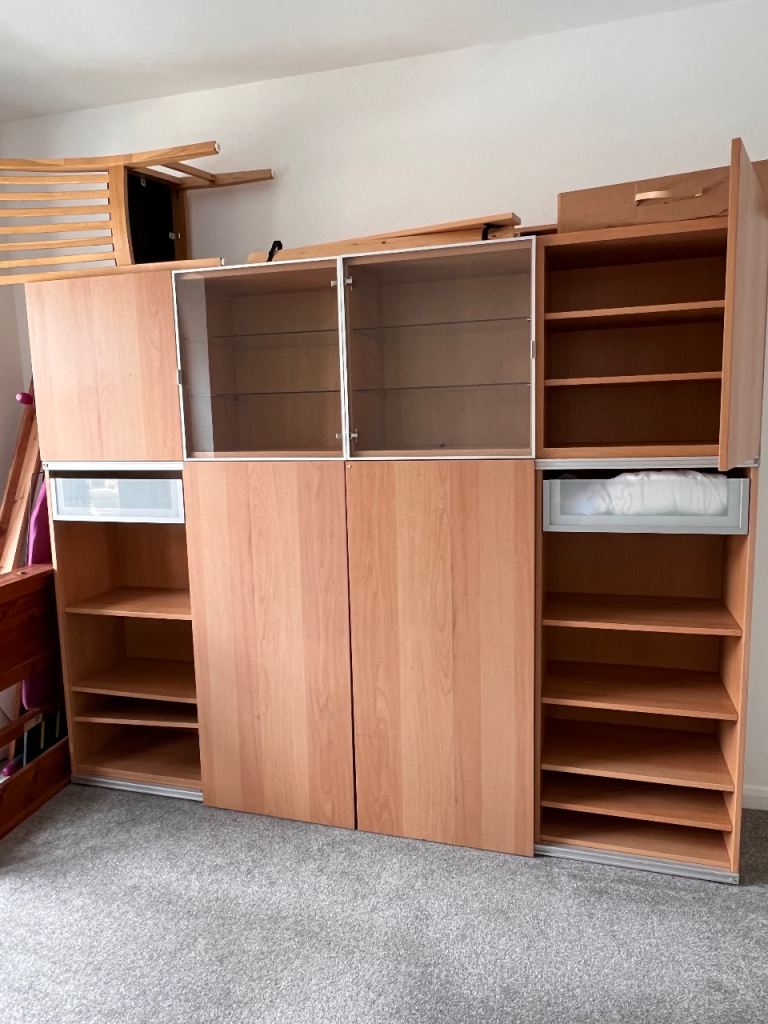 Lovely Wooden TV Unit with Display Cabinets – As Good As New