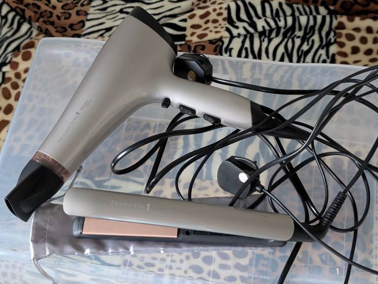 image for Remington shine therapy hairdryer and straighteners 