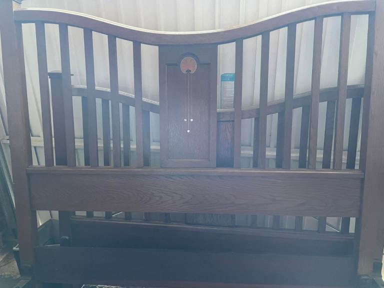 FREE! Antique wooden headboard and footboard (double bed size) 