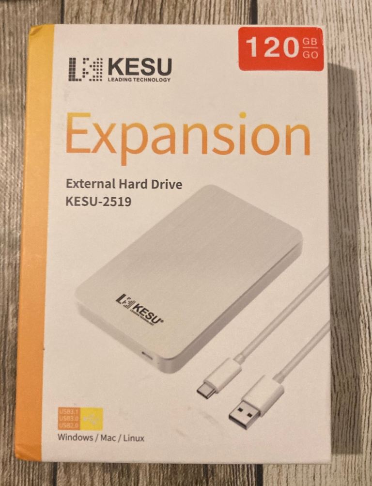New KESU 120 GB External hard drive 