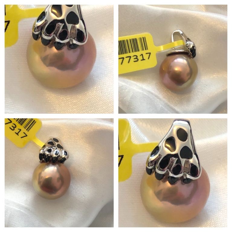 Edison Claw Pearl Pendant Silver 925 brand new with tags
