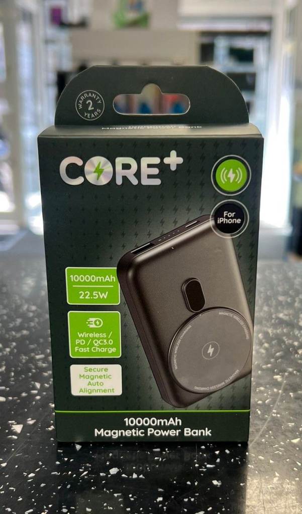 Brand new Core+ 10000mAh Magnetic Power Bank (Black – for iPhone) available for just £26.99.