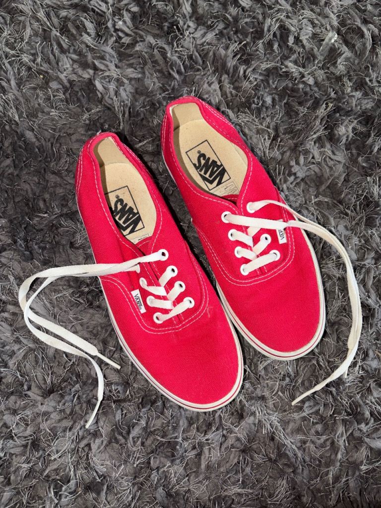 Women’s Red Vans Trainers - Size 5