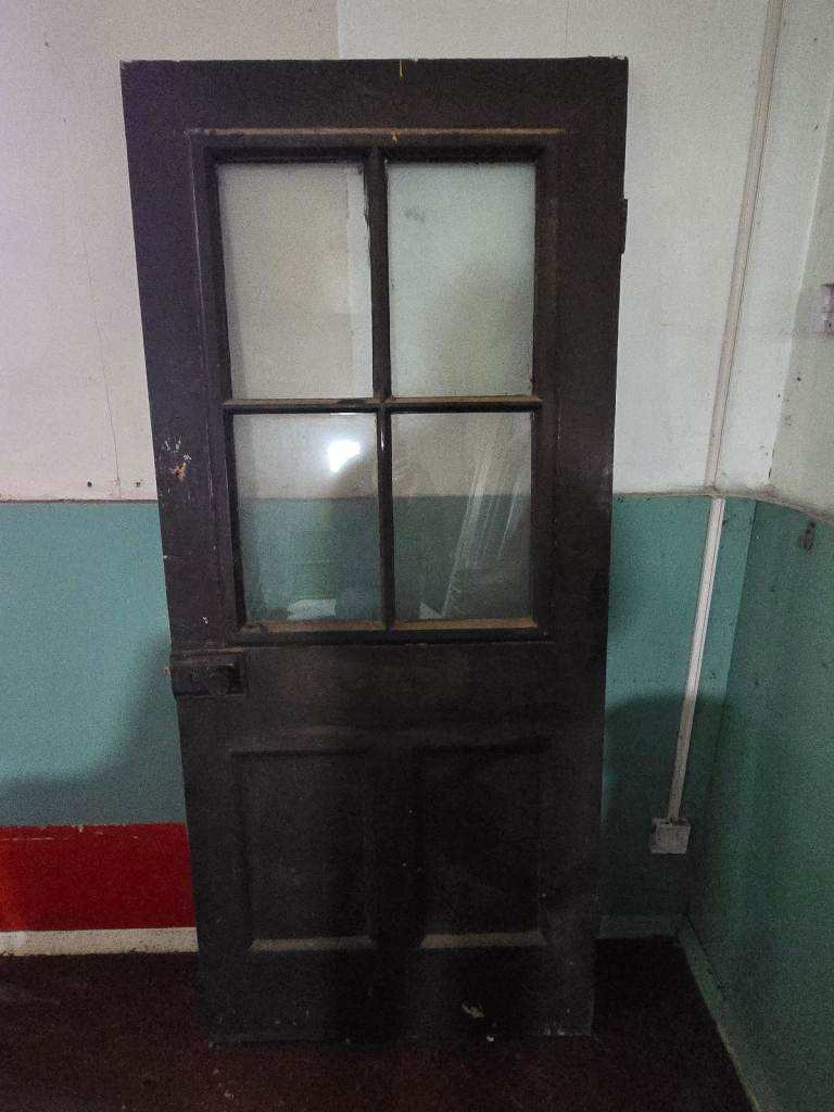 REDUCED Reclaimed large internal part glazed door