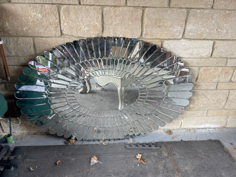 Free-Large Decorative Sunburst Mirror 