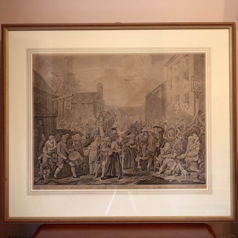 William Hogarth The March to Finchley Framed Engraving by Luke Sullivan