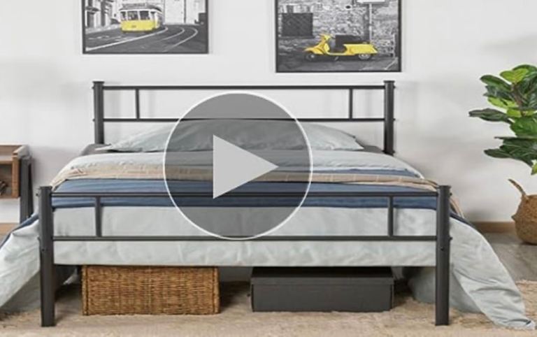 Double Metal Bed Frame, Black