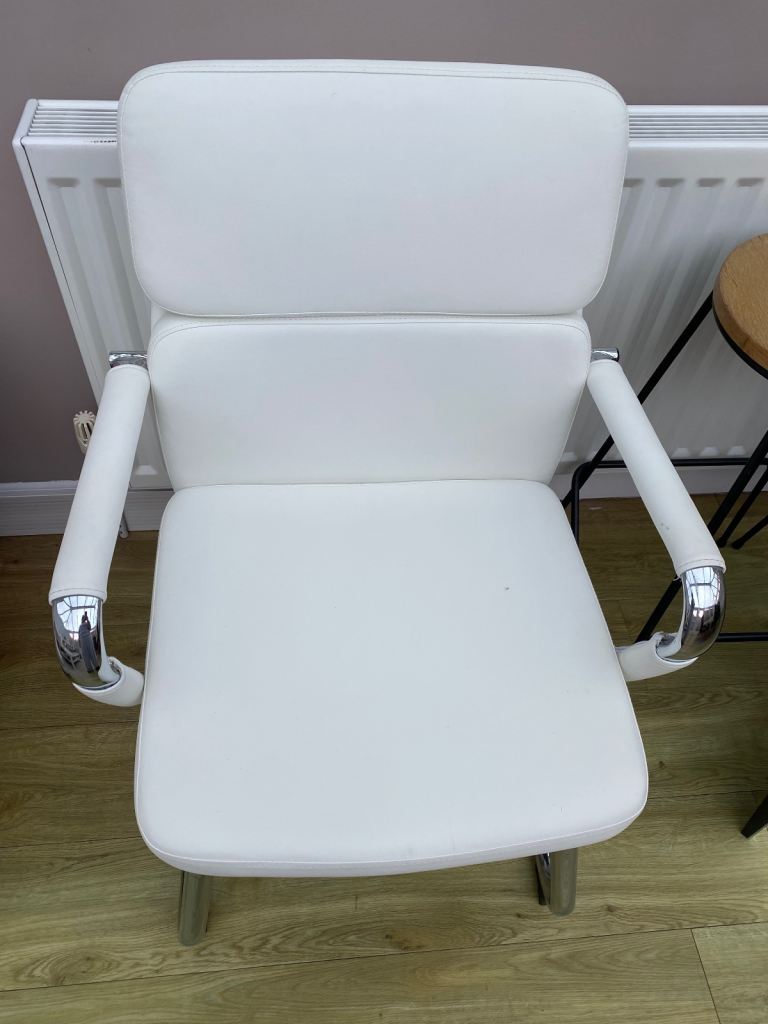 Chair - Chrome and White