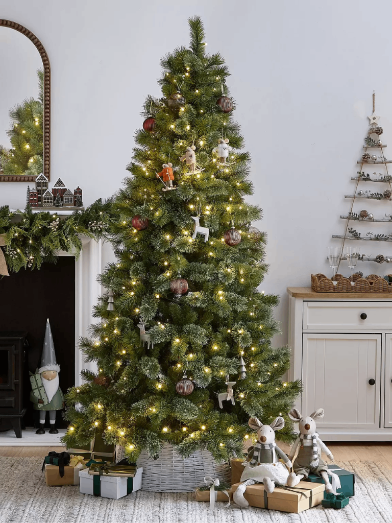 6ft Pre Lit Mirabelle Cashmere Tips Christmas Tree