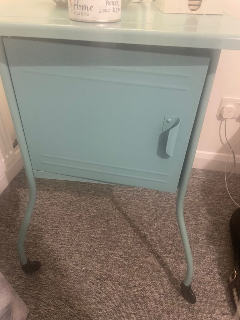  Two Turquoise Ikea cabinets with wheels