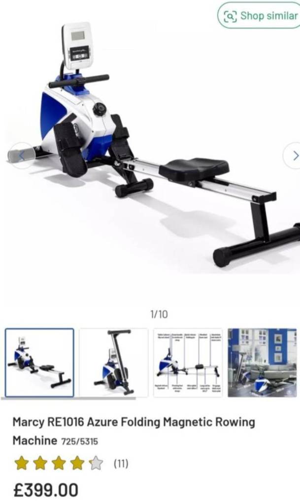 Marcy RE1016 Azure Folding Magnetic Rowing Machine
