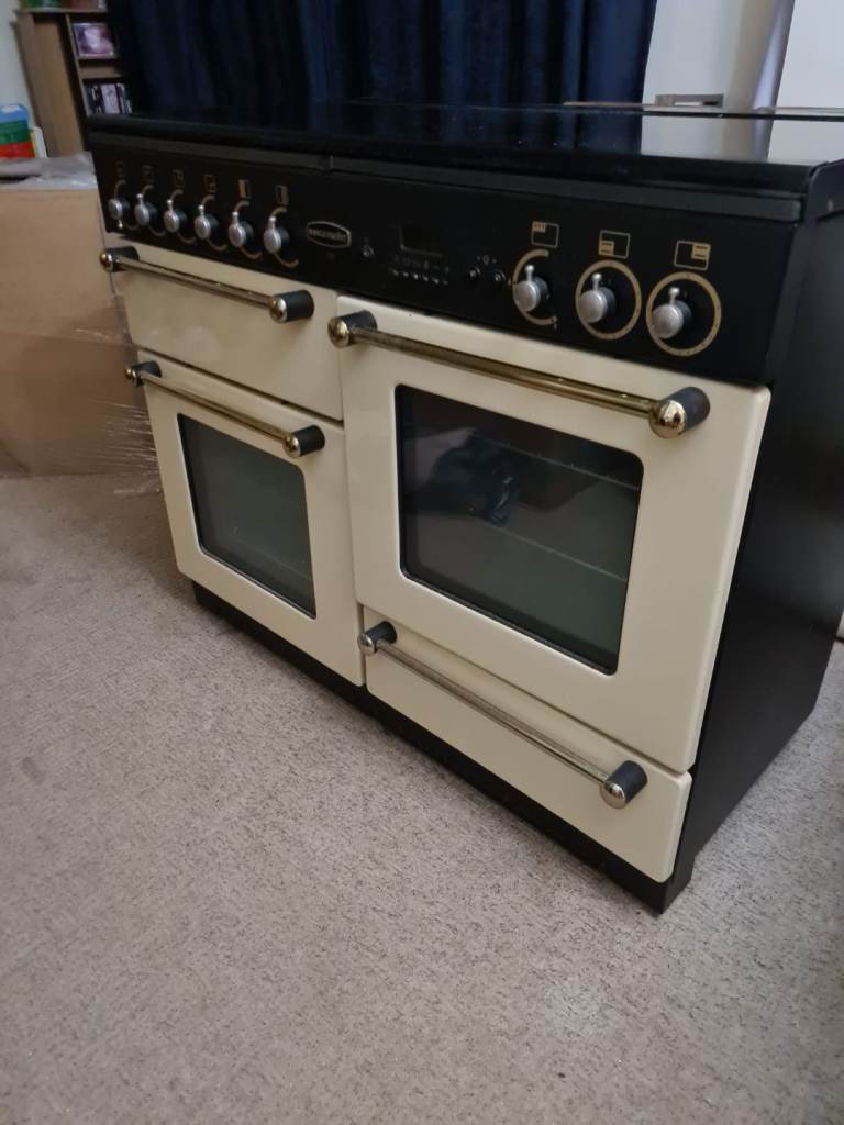 Rangemaster CDL110DFFCR/C Classic Deluxe Dual Fuel 110cm Range Cooker Cream Chrome