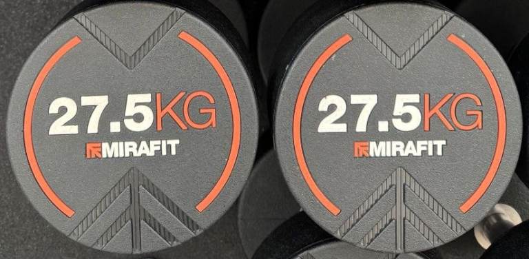 27.5kg Mirafit Urethane Dumbbells