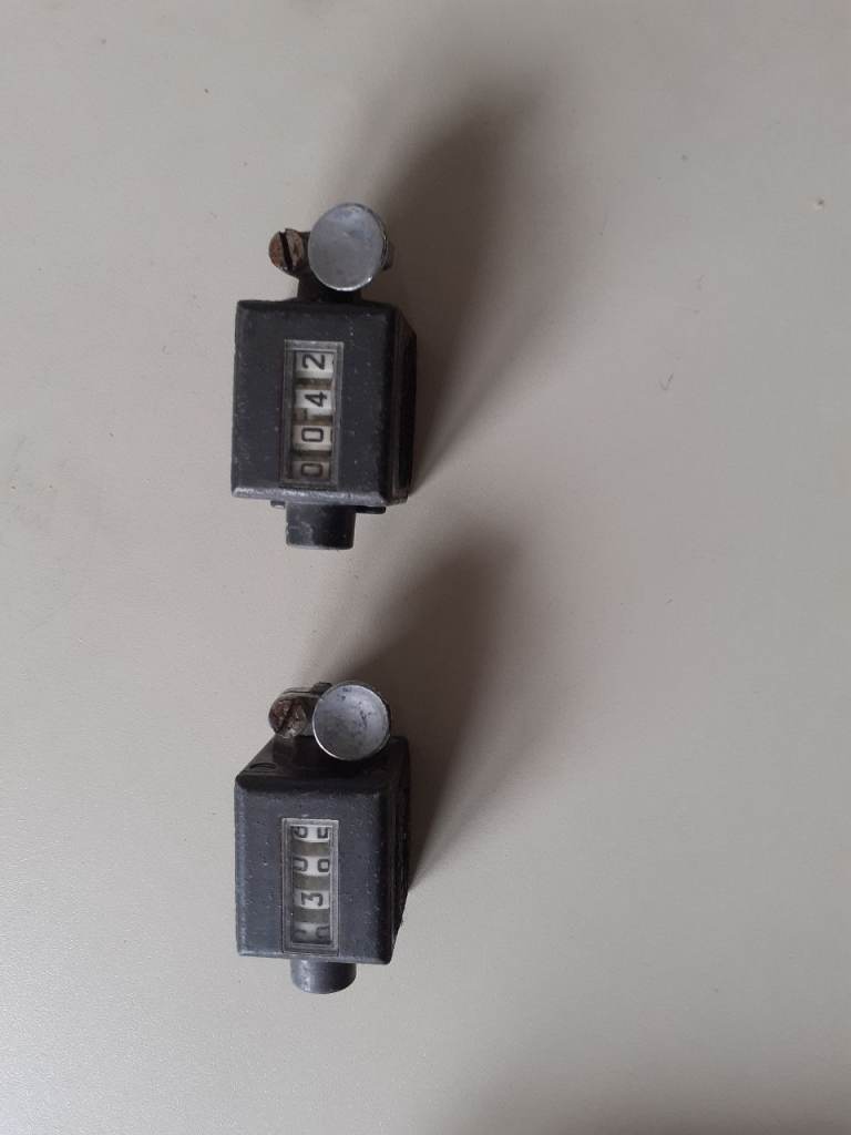Vintage mechanical tally counters 