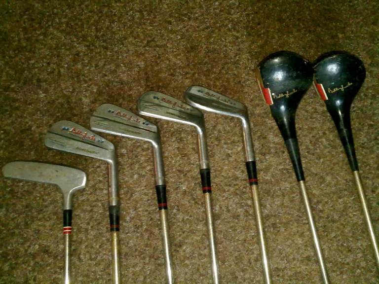 Arthur DArcy Bobby Locke Golf Clubs And Vintage Dunlop Golf Club Bag