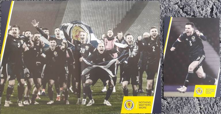 Poster Football Scotland Euro Squad, Women’s Football, Andy Robertson card – post or collect