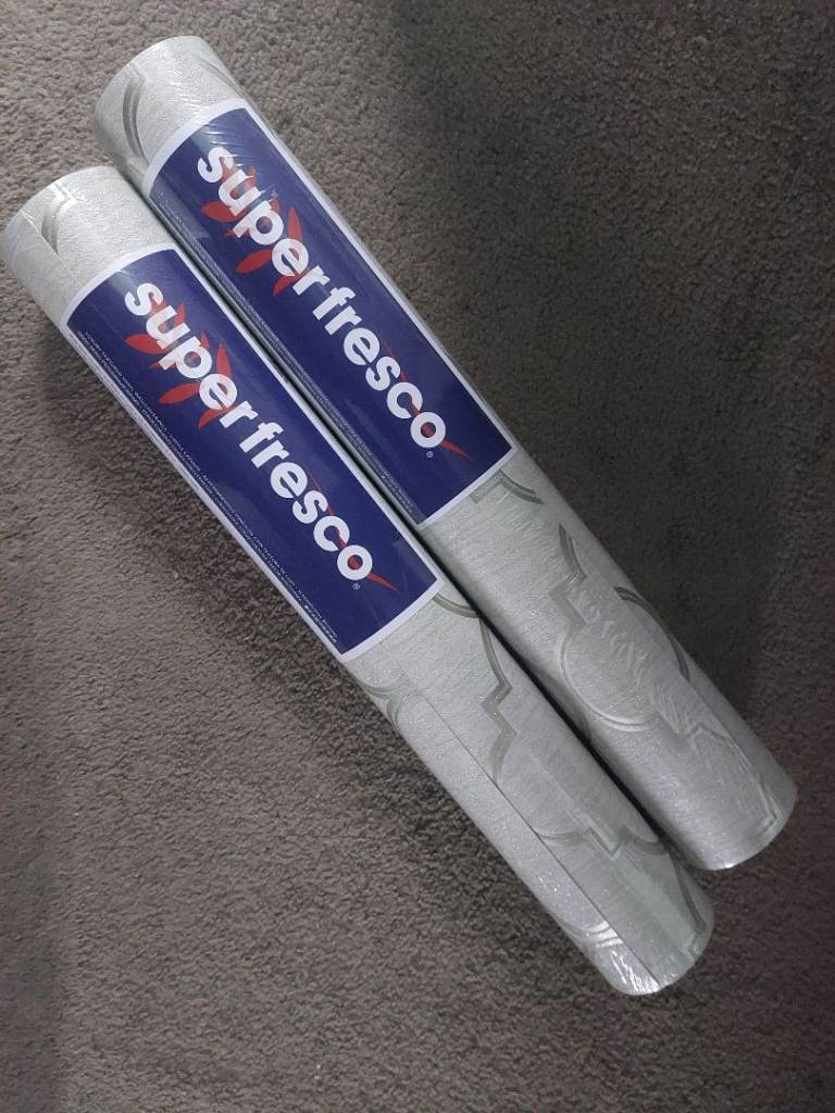 Superfresco Neutral Grey Wallpaper - Two Rolls, New