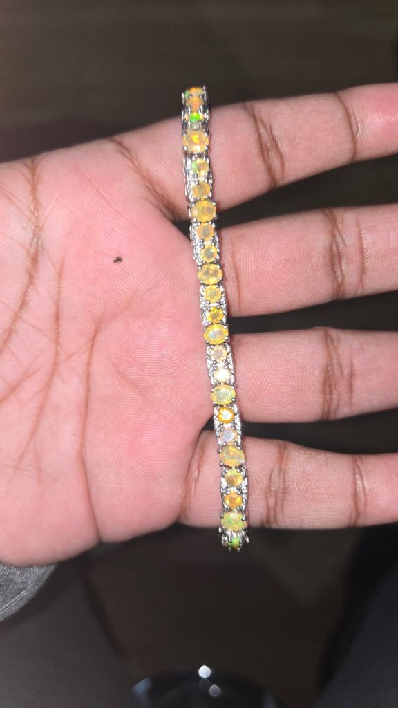 Ethiopian Opal Tennis Bracelet