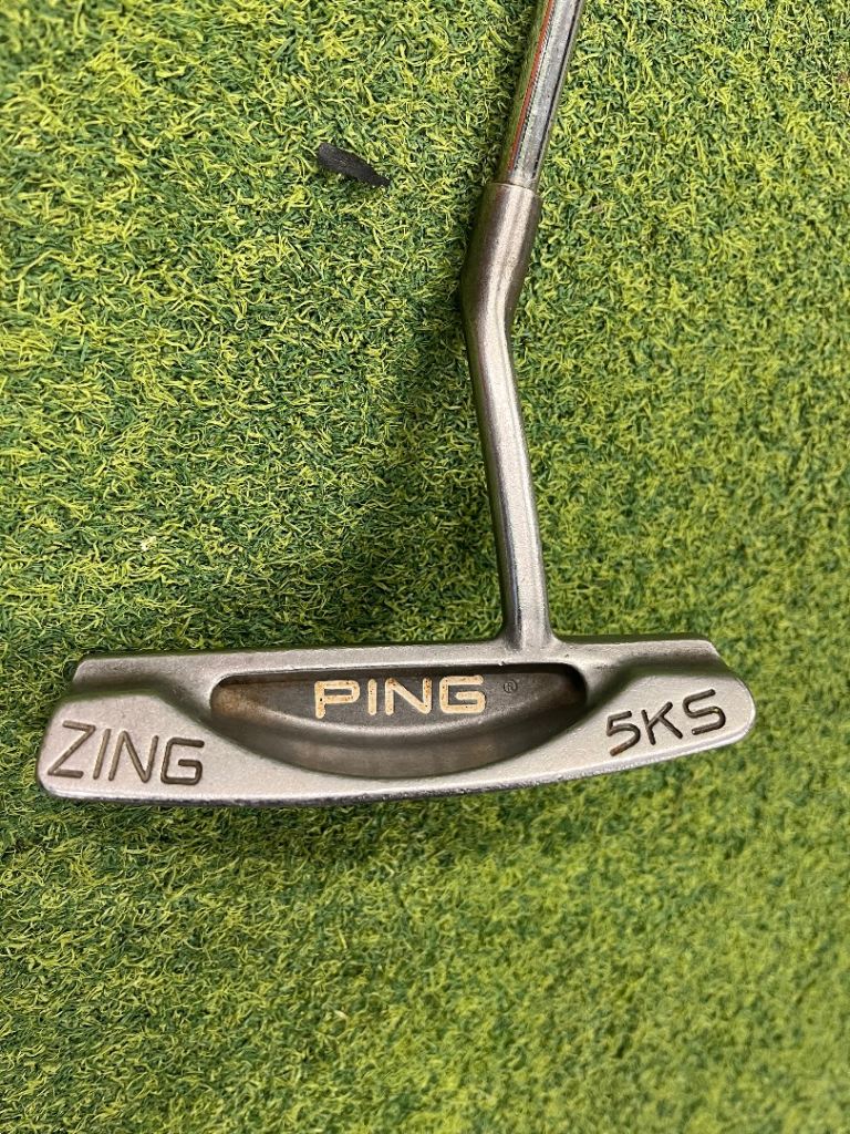 LEFT HANDED PING ZING YK5 PUTTER 35 INCH. NEWISH SUPERSTROKE GRIP 