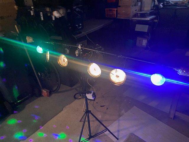 DISCO LIGHTS PACKAGE - 2 x STAND SETS WITH SPOTS AND LED EFFECTS - £130