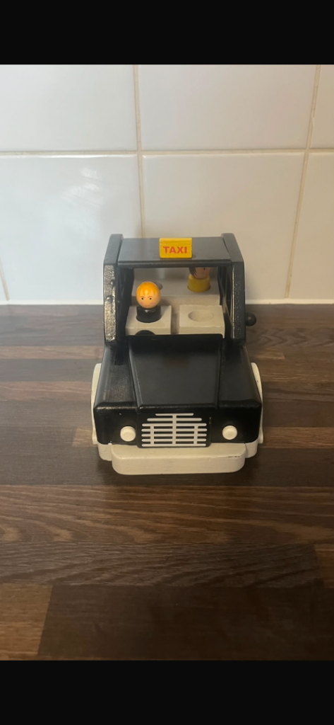 Early Learning Centre wooden toy taxi 
