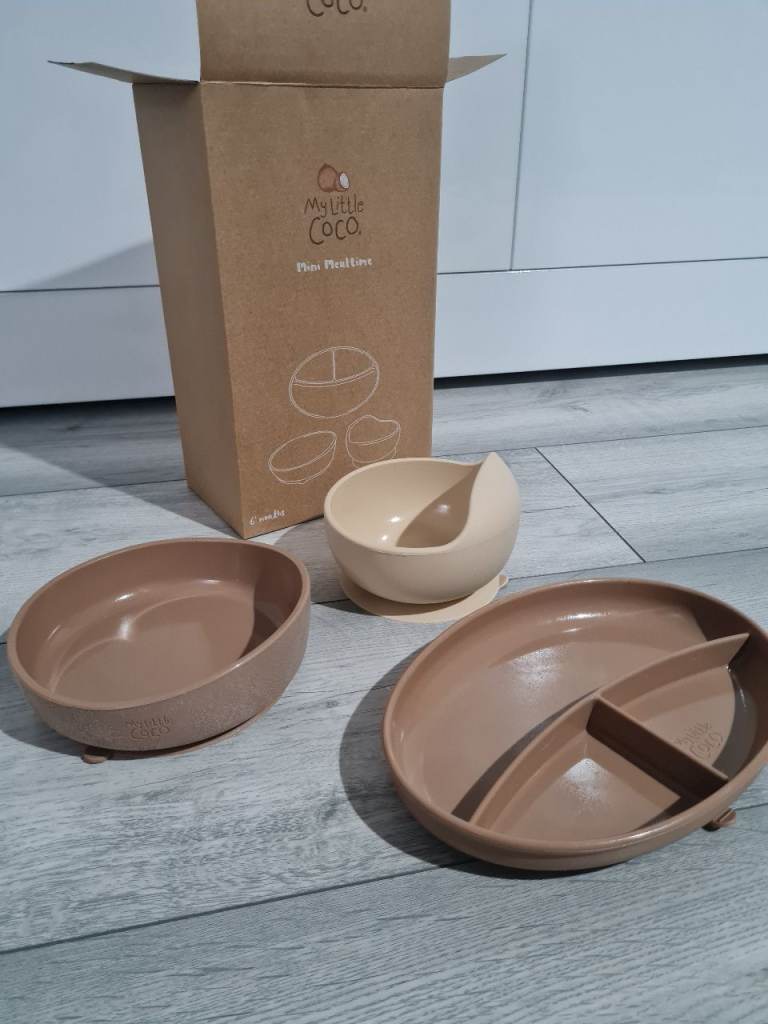 Baby feeding bowl plate set suction plate