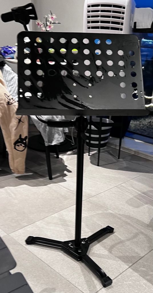 Black Music Stand - Sturdy and Adjustable