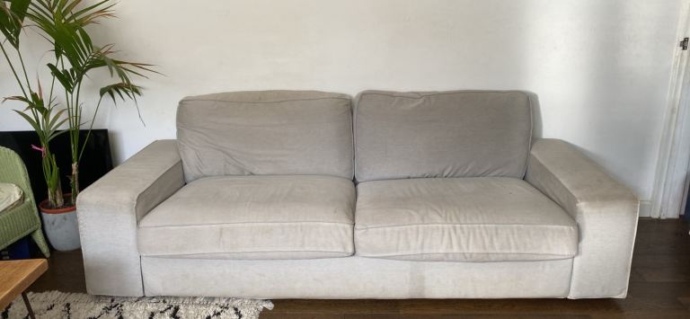 Comfortable Grey Fabric Sofa – used condition 