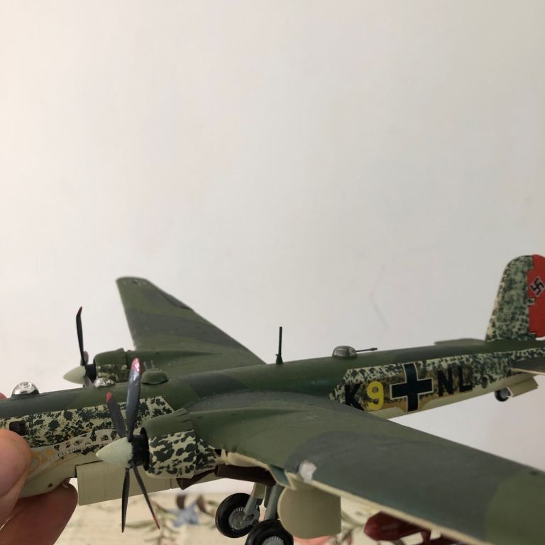 Vintage Model Aeroplane - Green Camouflage, Good Condition