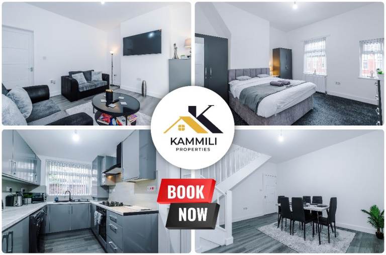 2 Bed House Manchester - Short Lets & Monthly Stays Welcome (All Bills Included)