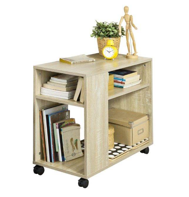 Side table on castors