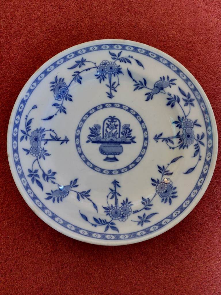 Delft Blue Flow Plate c.1874