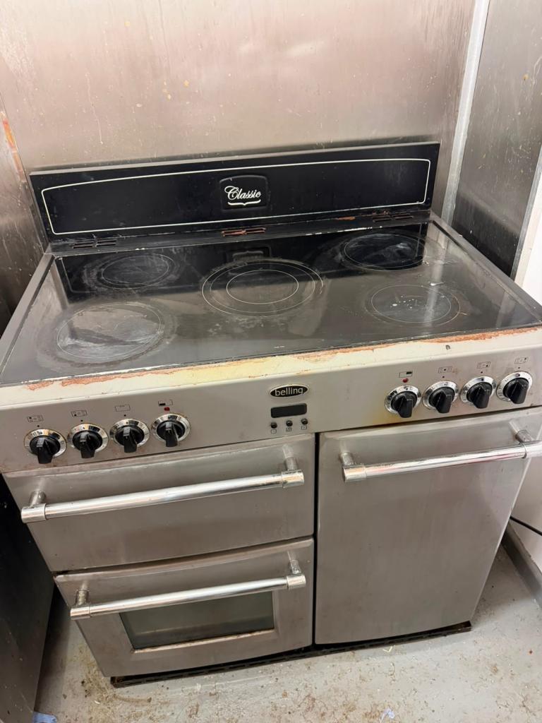 Belling Classic Range Cooker - Red, Fair Condition