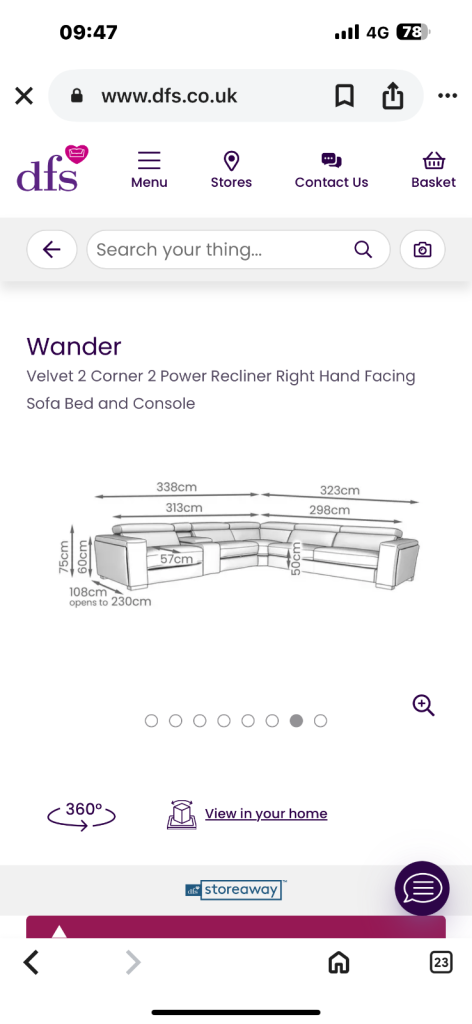 DFS Wander Sofa Bed – Corner, Recliner, Console + Armchair – Like New