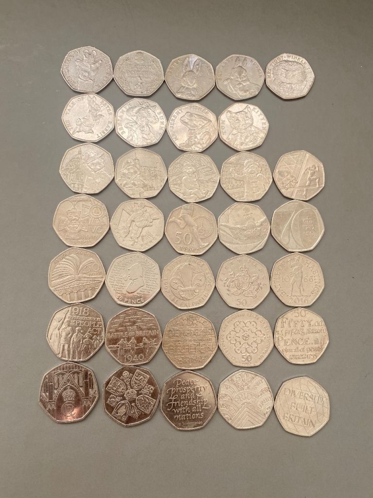 50p coins Set of 34…