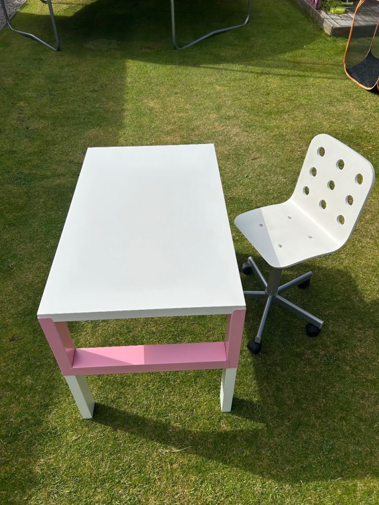 IKEA Pahl kids adjustable desk with swivel chair.