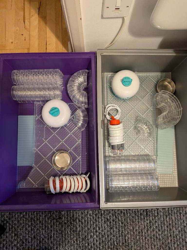 2 hamster cages, equipment & accessories