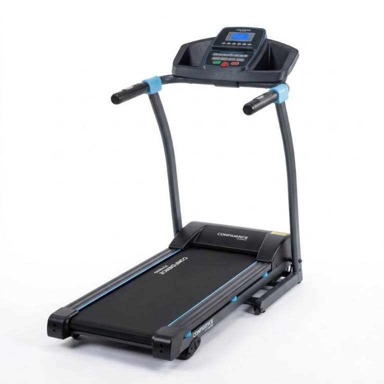 Confidence Fitness Folding Electric Treadmill – Compact Home Running Machine
