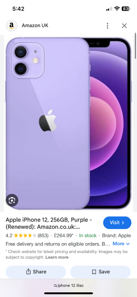 I phone 12 lilac