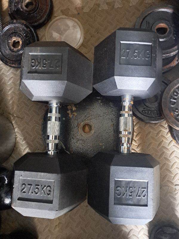 Hex dumbbells 2x27.5kg