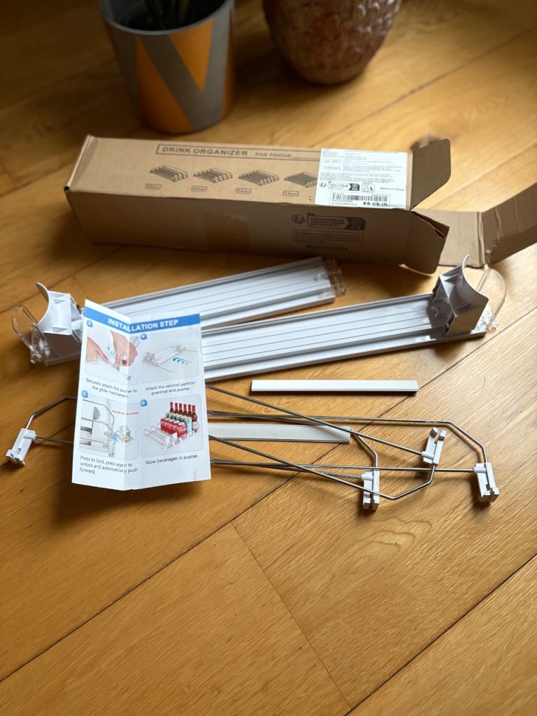 White Fridge Drinks Organiser 2 column NEW 