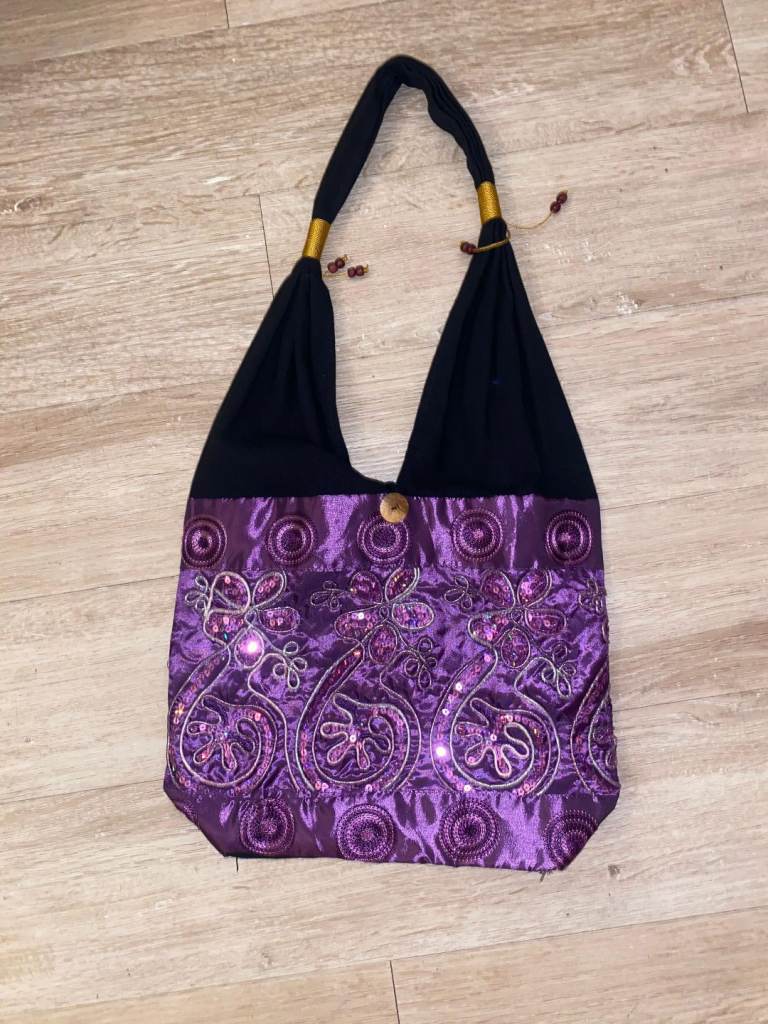 purple festival, or camping, leisure bag