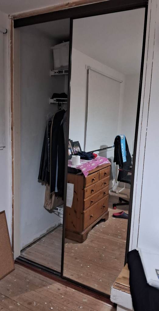 Sliding Wardrobes Mirror Doors x 2