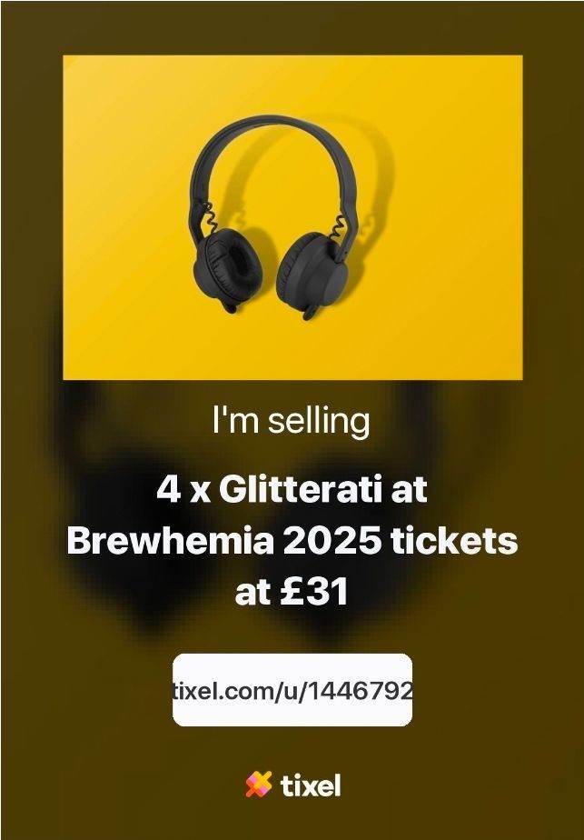 4 x Tickets for Brewhemia New Years Glitterati Event