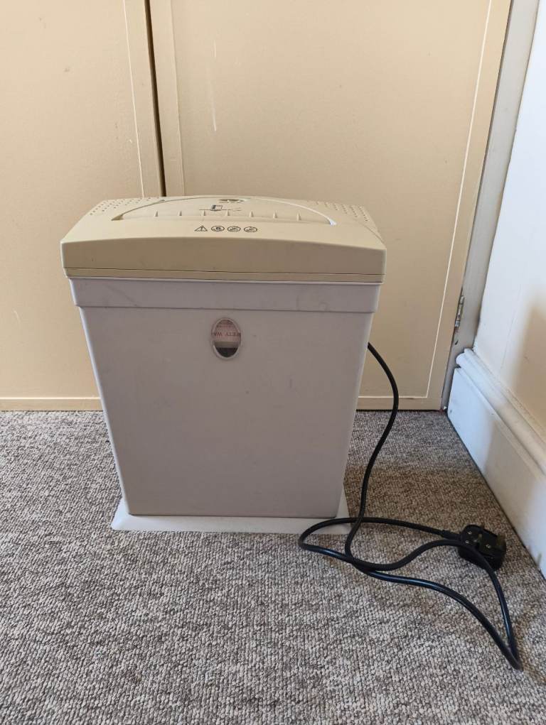 Paper Shredder - Good Condition, Cream/White